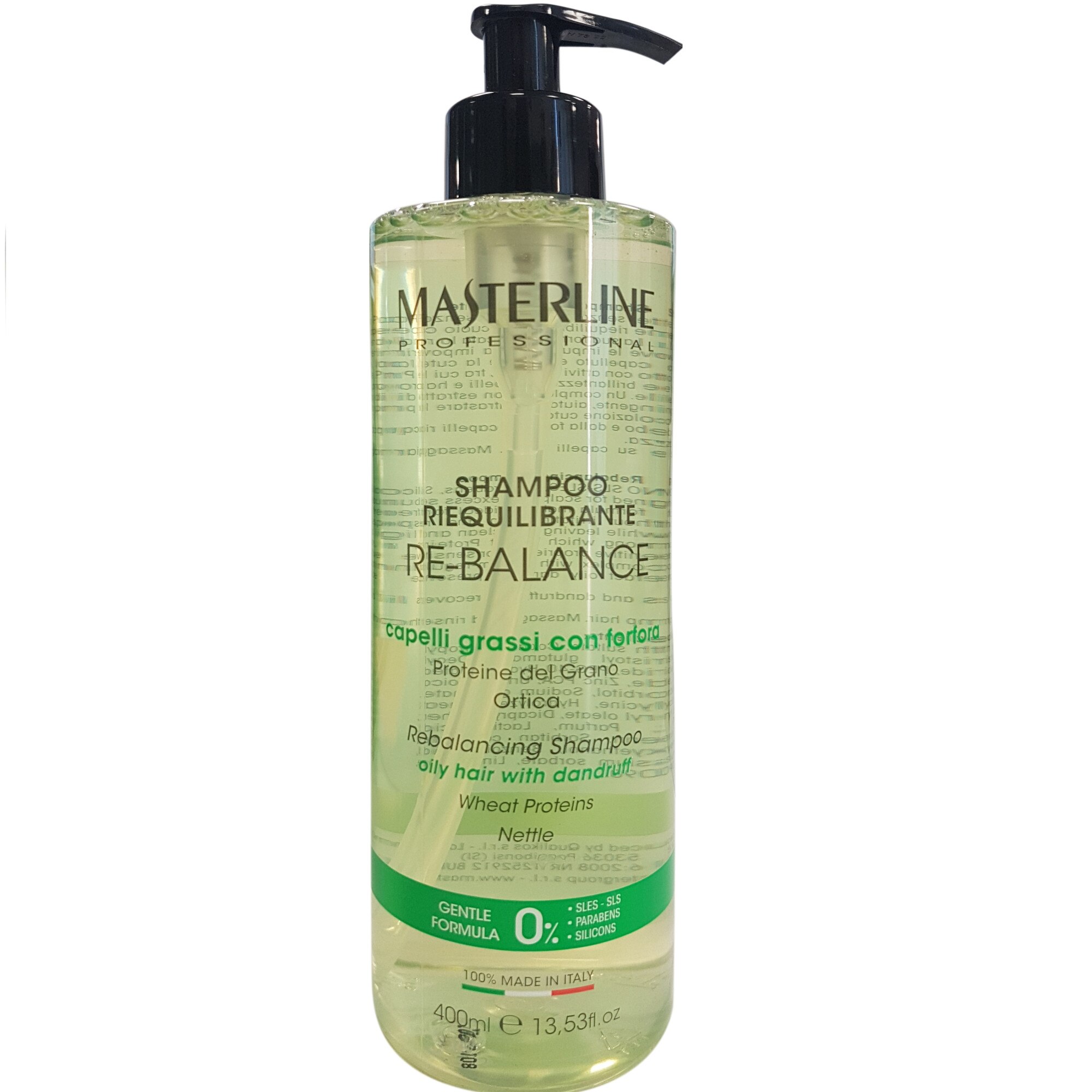 Sampon Masterline Reechilibrant par gras si matreata Extract de Urzica si Proteine din Grau 400ml